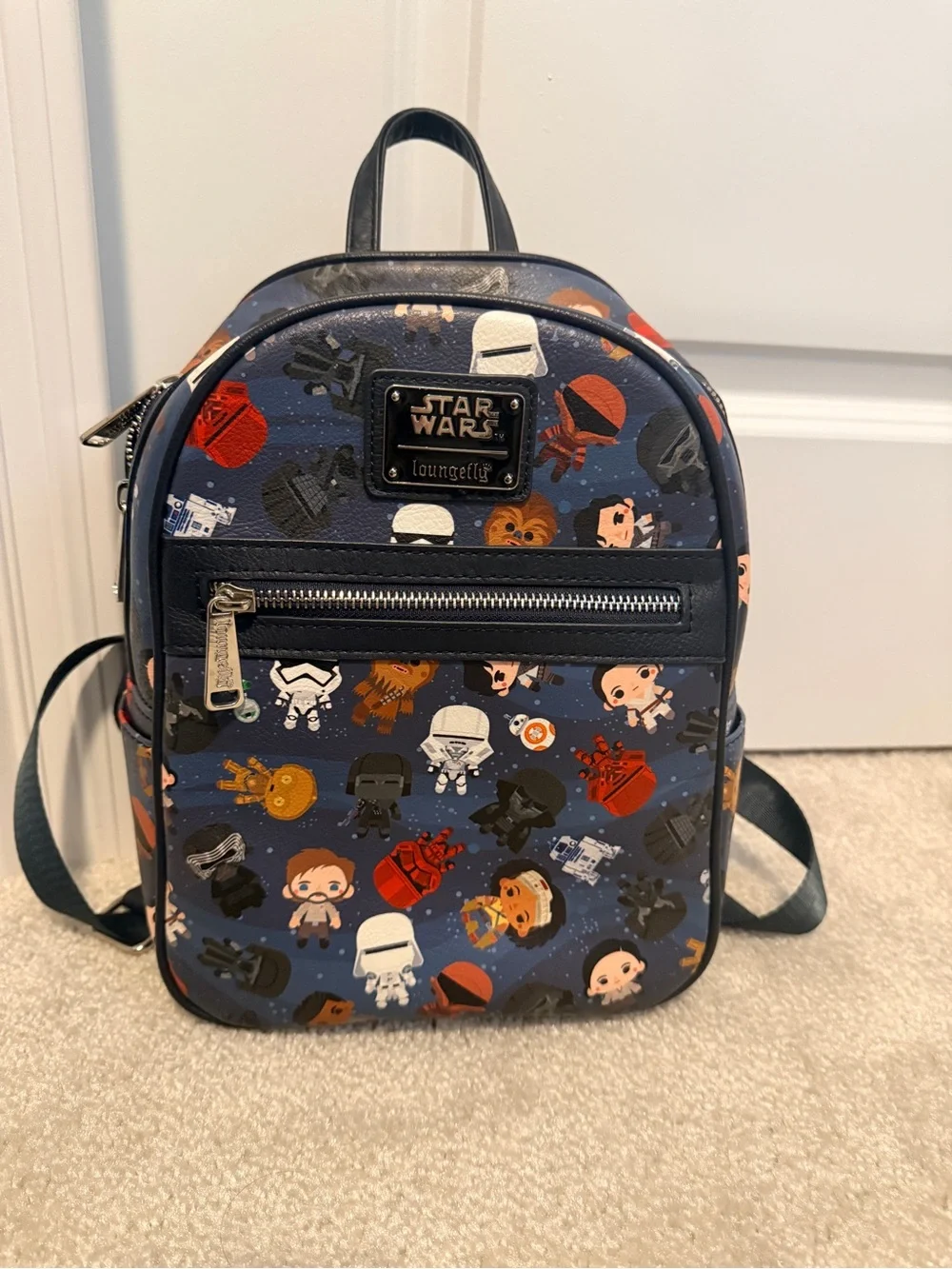 Disney Parks Loungefly Navy Star Wars Mini Backpack